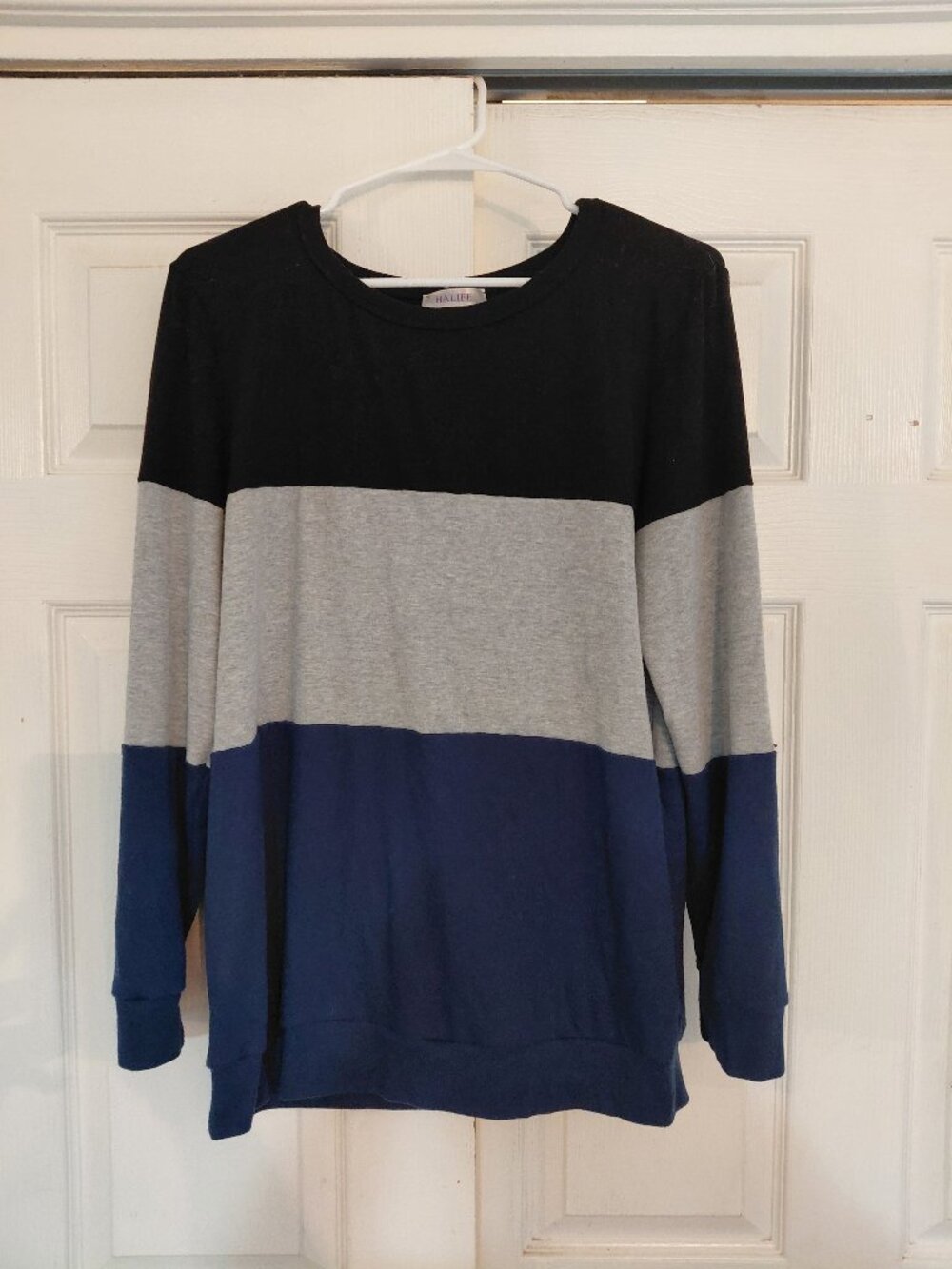 Halife Longsleeve Navy Blue, Grey & Black Shirt Large